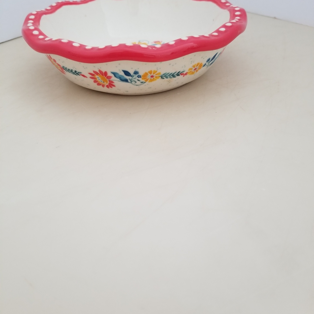 The Pioneer Woman Mini Red and White Floral Pie Dish - Picture 2 of 4